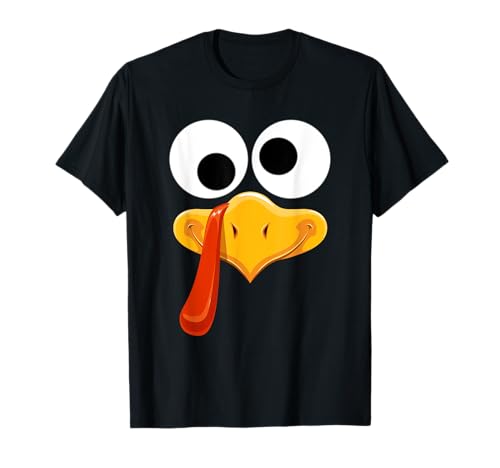 Turkey Face Thanksgiving Costume Family Outfits Matching Fun T-Shirt