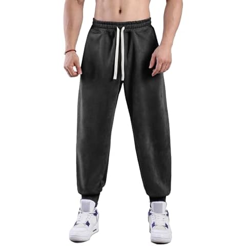 MAIKANONG Mens Joggers Pants Workout Running Sweatpants with Pockets Black Cover