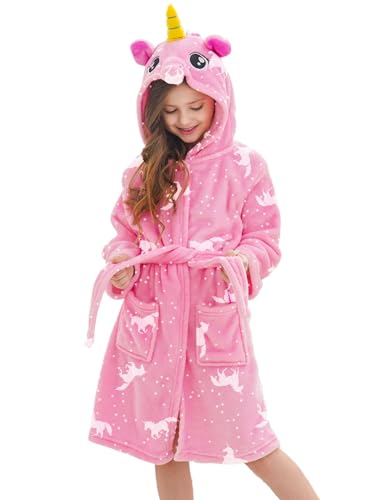 Image of Doctor Unicorn Soft Unicorn Hooded Bathrobe Sleepwear - Unicorn Gifts for Girls