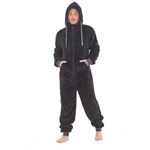 Keanu KM217-B-ML - Mens Snuggle Fleece Onesie Cover