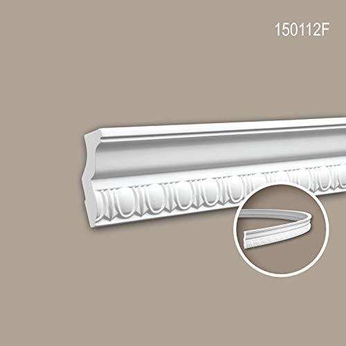 Corniche flexible 150112F Profhome en polyuréthane prétraité dimensions 200x3.8x7.6 cm - 3