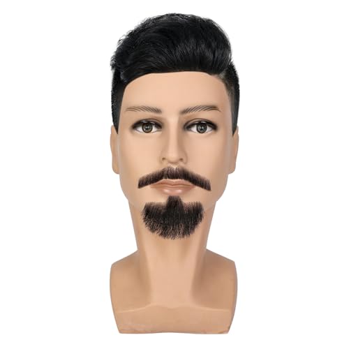 Fanguilar 100% 人毛 フルハンドタイド レース フェイクヒゲ ヤギ 人毛 フェイクヒゲ リアルなメイク ドラマ/パーティー/エンターテイメント/映画小道具 ハロウィン 面白い コスプレ コスチューム パーティー（Amazon）