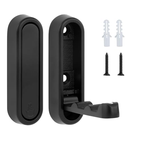 Kleiderhaken Wand, Platzsparende Garderobenleiste Umklappbaren, Wandgarderobe, Hakenleiste Garderobe, Garderobenhaken, Hakenleiste Kleiderhaken für Schlafzimmer, Badezimmer, Küche (Schwarz 2 Stück)