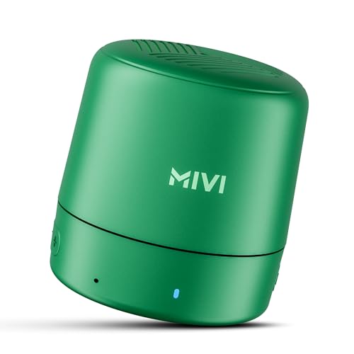 Mivi Play Bluetooth Speakers Wireless with 12 Hours Playtime. Wireless Speaker Made in India with Exceptional Sound Quality, Portable and Built in Mic-Green