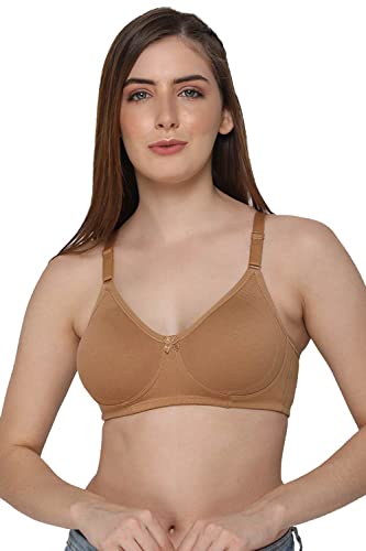 Image of INTIMACY LINGERIE Women's Cotton Brassiere | Non-Padded | Non-Wired | Full Coverage | Shaper Panel with Side Support Regular Bra | 1 Piece | (Def C P)
