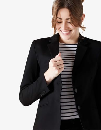 Image of ROCKSY Black Smart Casual Formal Blazer for Women, Regular Fit Stylish Blazer for Women