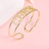 Personalized 18K Gold-Plated Name Cuff Bracelet - Elegant Memorial Jewelry for Women