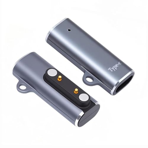cablecc 2pcst USB Type-C Magnetic Charging Smart Watch Adapter to Pitch 7.62mm with 2-Pin 4-Pin Compatible with Bone Conduction Headphone