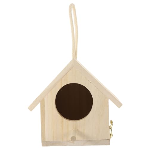 BESPORTBLE コテージバードハウス ウィンドウ?バード?ボックス ログ オーナメント Decoraciones Para Salas De Casa 鳥の巣 竹 ハンガー