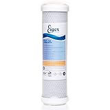  Eiger Cartucho de filtro de agua de bloque de carbono de 10 pulgadas con permeabilidad de 5 micras  Filtro de purificador de agua CTO Plus de repuesto con carbón activado