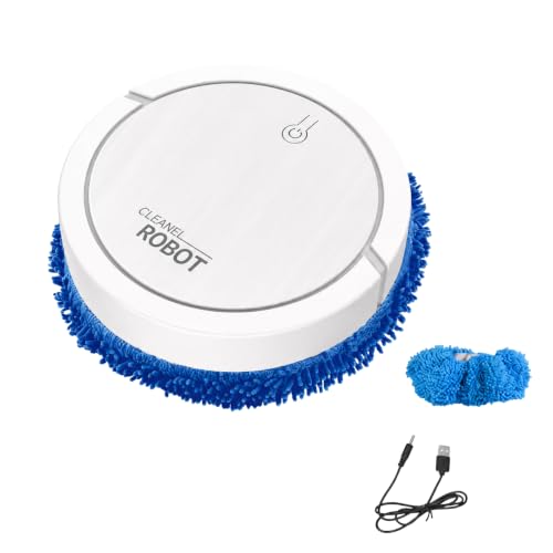Robô Aspirador Inteligente com Função Varre e Passa Pano, Limpeza a Seco e Úmida, Automático para Pisos, Cor Branco