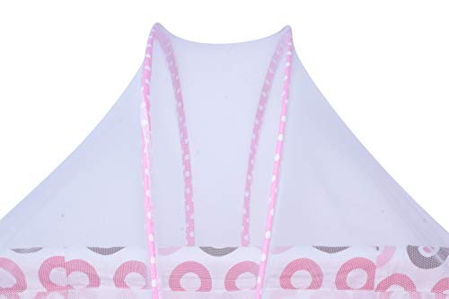 Image of Baby Multipurpose Cradle with Mosquito and Insect Protection Net (Pink)