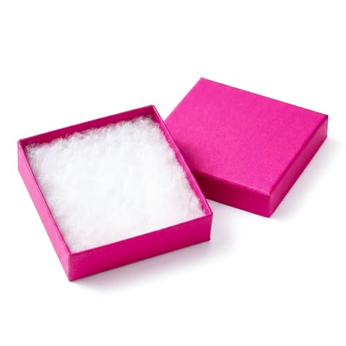 TheDisplayGuys 100-pack Neon Fuchsia Cardboard Gift Boxes 3.5in