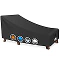 Zettum Outdoor Lounge Chair Cover - 600D Waterproof Patio Chaise Lounge Chair Cover, Fade-Resistant Outdoor Seating Covers, Lawn Bench Furniture 68 x 30 x 30 Inch