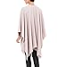 Women's Shawl Wrap Poncho Ruana Cape Cardigan Sweater Open Front for Travel Flight Cruises (PC03-15)
