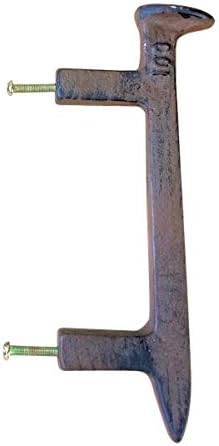 Tirador de manija de puerta con pico de ferrocarril de 5 pulgadas entre sujetadores