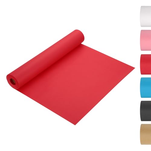 Papier kraft rouge 787x17.3 pour emballage cadeau et bouquet de fleurs