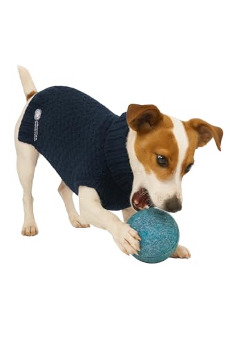 Image of Lulala Dog Sweater for Small Dogs, Warm Dog Christmas Sweater, Winter Dog Sweater, Classic Turtleneck Dog Knitwear (Blue, 10 Inch)
