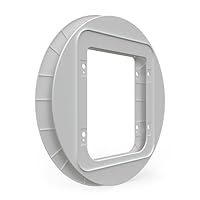 Sure Petcare Montageadapter, passend für die Sure Petcare SureFlap Mikrochip-Haustierklappe und die Haustierklappe Connect für Katzen und kleine Hunde, zum Einbau in Glasscheiben, weiß, 2er-Pack