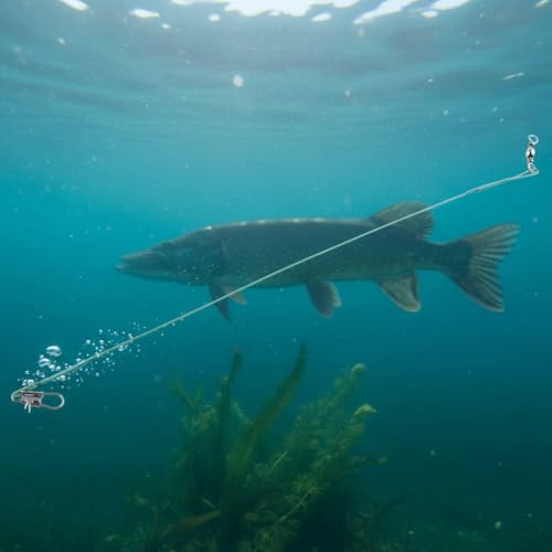 60pcs líderes de nylon con giratorios para pesca miniatura 5