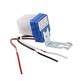 DMWD Auto On Off Photocell AC/DC 24V 10A Automatic Light Switch Photoswitch Street Lights Switch Light Sensor Rainproof Photo Control Intelligent Sensor(24V,50-60Hz)