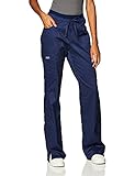 Cherokee Women's Workwear Scrubs Core Stretch Jr. Fit Low-Rise Cargo Pant, Navy, X-Large