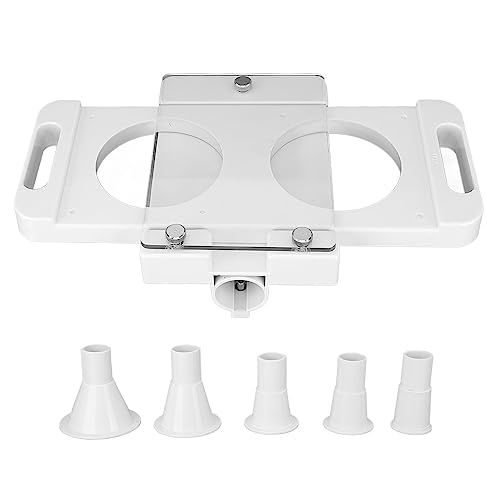 Gavigain Hamburger Pressing Mould Maker, Auto Burger Patty Maker, Non Stick 2 Holes ABS Hamburger Press Patty Maker for Sausage Filler Meat Grinder