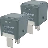 2-Pack 156700-2960 Relay - 40A 12VDC 4-Pin SPST Automotive Relay - Fixes Fuel Pump Failures & P0230/P069E Errors