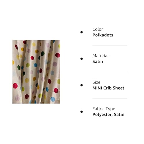 Image of Satin Mini Crib Fitted Sheet for Baby to retain Hair Moisture Size (Mini Crib Sheet Size 24 x 38 inches) Smaller Than The Standard Crib Sheet