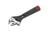 ARES 79000-4-Inch Adjustable Wrench - 11/16-Inch Jaw Capacity - Chrome Vanadium Steel Construction - Ergonomic TPR Handle