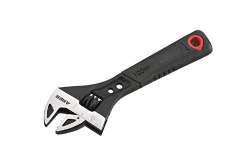 ARES 79000-4-Inch Adjustable Wrench - 11/16-Inch Jaw Capacity - Chrome Vanadium Steel Construction