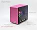 ElectroCookie Raspberry Pi 5 Case, Aluminum Mini Tower Case with Cooling Fan and Color Changing Ambient Light (Pink)