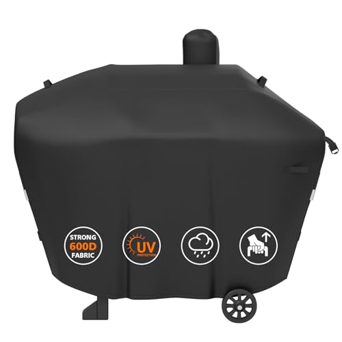 Grill Cover for Camp Chef 24 Pellet Grills SmokePro DLX Woodwind 24 DLX 24 SmokePro 24 PG24MZG PG24SG PG24 PG24LS PG24S PG24SE Waterproof 600D Anti-Fade Full Length Smoker Cover