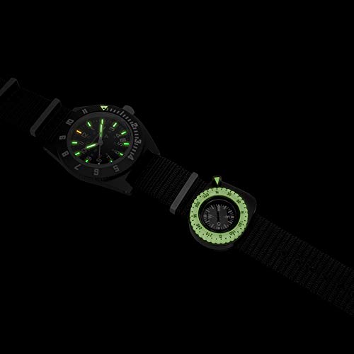 Brújula de pulsera clip-on grado militar Marathon | Bisel luminoso que brilla en la oscuridad | SERE supervivencia y escape | Versión hemisferio norte miniatura 3