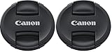 Canon E 77II Bouchon d’Objectif pour Face Avant diamètre 77 mm, Noir (Lot de 2)