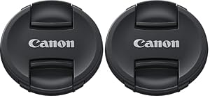 Canon E-77II Bouchon d’Objectif pour Face Avant diamètre 77 mm, Noir (Lot de 2)