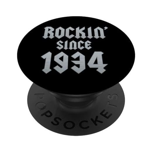 88 Años: Classic Rock Music 1934 88 Cumpleaños PopSockets PopGrip Intercambiable