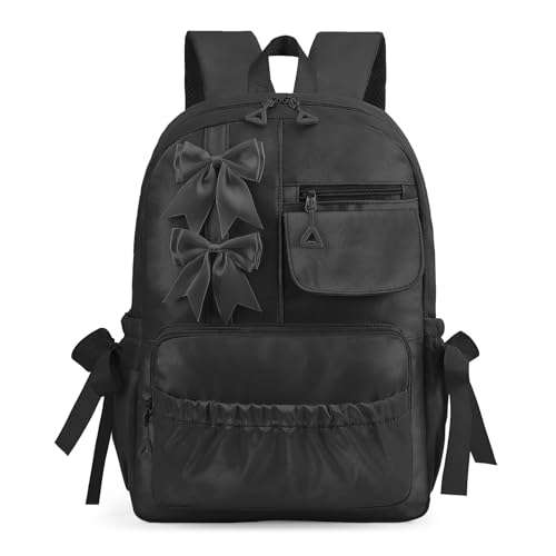 Image of Kids School Backpack for Girls Cute Kawaii Bookbag with Bows for Kindergarten Elementary