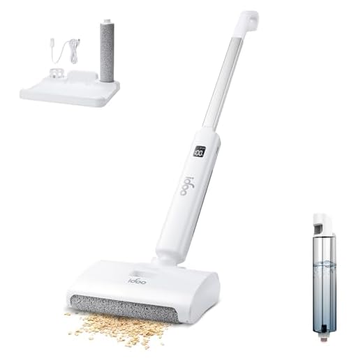 Cordless Electric Spin Mop, Spray Mop with Built-in 300ml Water Tank for Floor Cleaning, Polisher with LED Headlight for Hardwood & Tile & Marble & Laminate Floors, Scrubber and Waxing with 4 Mop Pads