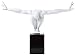 Produktbild Deko Objekt Athlet, Weiß, moderne, große Dekorationsfigur auf Marmor Sockel, Fitness Statue Design Mann, Skulptur, (H/B/T) 52x75x23cm