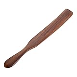 VALICLUD Espátula de Madera para Cocinar de 28 CM Mango Largo Ergonómico Utensilio Resistente para Sartenes Antiadherentes en Cocina Doméstica