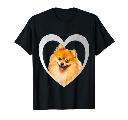 Zwergspitz-TShirts - Pomeranian Tee - Herz Liebe Hund T-Shirt