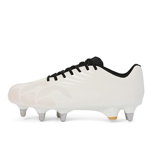 Image of Canterbury Adults Unisex Stamped Ground Break Team Soft Ground Rugby Boots White