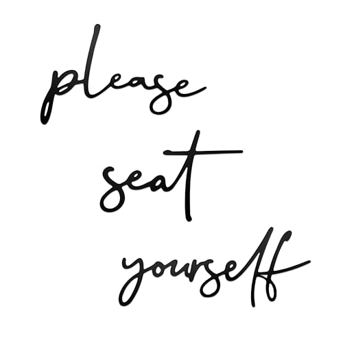 Vausart Metal Please Seat Yourself Bathroom Sign Set