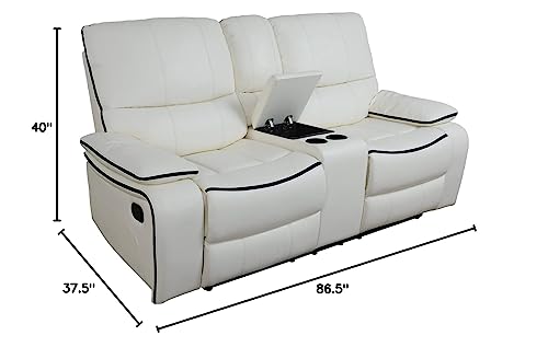 Beverly Fine Furniture 2 Piece Faux Leather Living Room Set