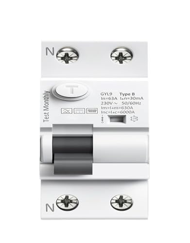 Disjoncteur différentiel Type B 2P 63A 30mA magnétique pour onduleur photovoltaïque