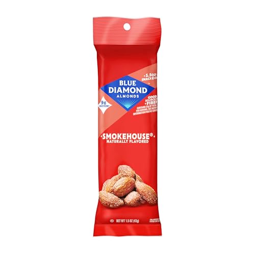 Blue Diamond Almonds, Smokehouse Flavored Snack Nuts, Single Serve Bags