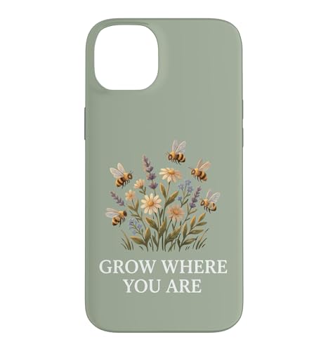 Cottagecore �n�`�̉� Grow Where You Are Wildflower Garden �X�}�z�P�[�X iPhone 14 Plus �p