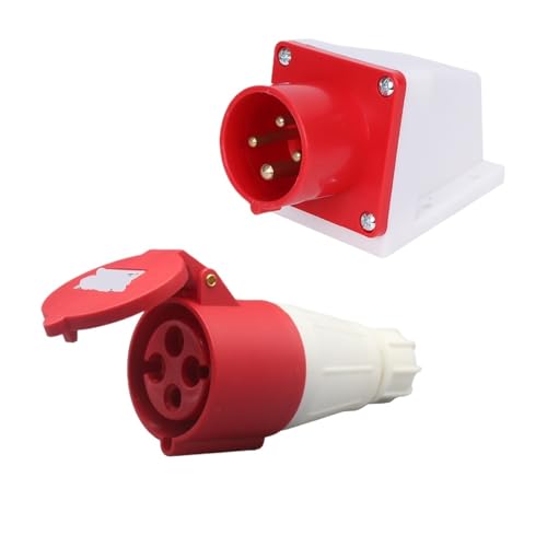 �A�v���C�A���X ���o�[�X �v���O 16A/32A �Z�b�g 3 �s�� 5 ���h���q��ƊE�v���O IP44 ���\�P�b�g �I�X�ƃ��X(4-core32Asurface-mountedreverse-insertionset)