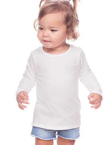 Kavio! Unisex Infants Crew Neck Long Sleeve White 18M